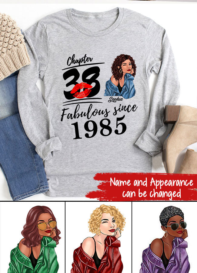 38th Birthday Shirts For Her, Personalised 38th Birthday Gifts, 1985 T Shirt, 38 And Fabulous Shirt, 38th Birthday Shirt Ideas, Gift Ideas 38th Birthday Woman