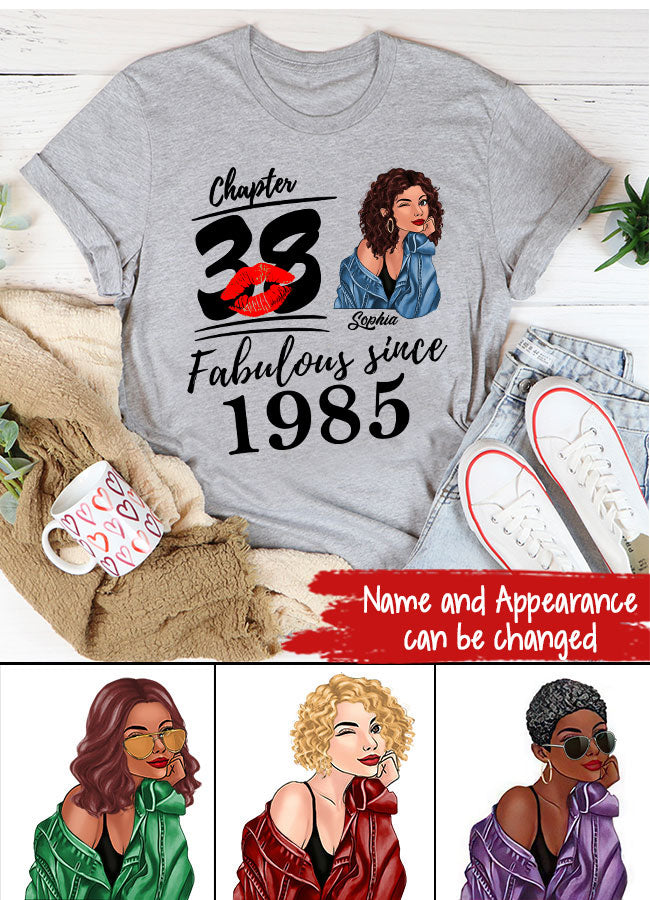 38th Birthday Shirts For Her, Personalised 38th Birthday Gifts, 1985 T Shirt, 38 And Fabulous Shirt, 38th Birthday Shirt Ideas, Gift Ideas 38th Birthday Woman