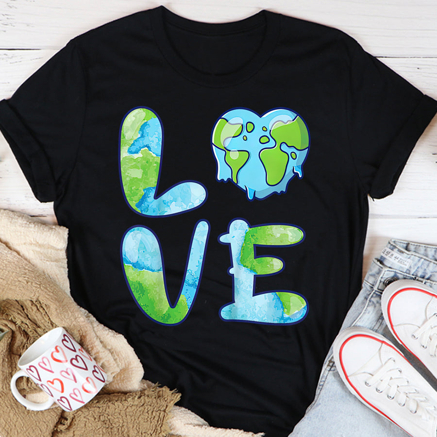 Earth Day Everyday Shirt Happy Love Earth Day 2022 Cute Earth Lover Toddler T-Shirt Save The Planet Shirts