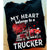 My Heart Valentine Shirt, Cute Valentines Day Shirts, Trucker Shirt, Matching T Shirts For Couples, Truck Driver t shirts, His And Her Valentine Shirts, Couple Shirt