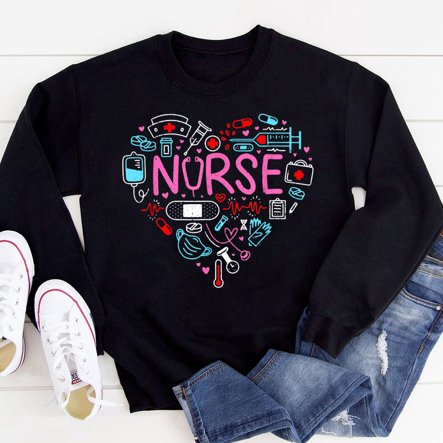Nurse Shirt Love Nurse Cute Nurse ER Nurse RN Nurse CNA Nurse Life Scrub T-Shirt Nurses Week Gift