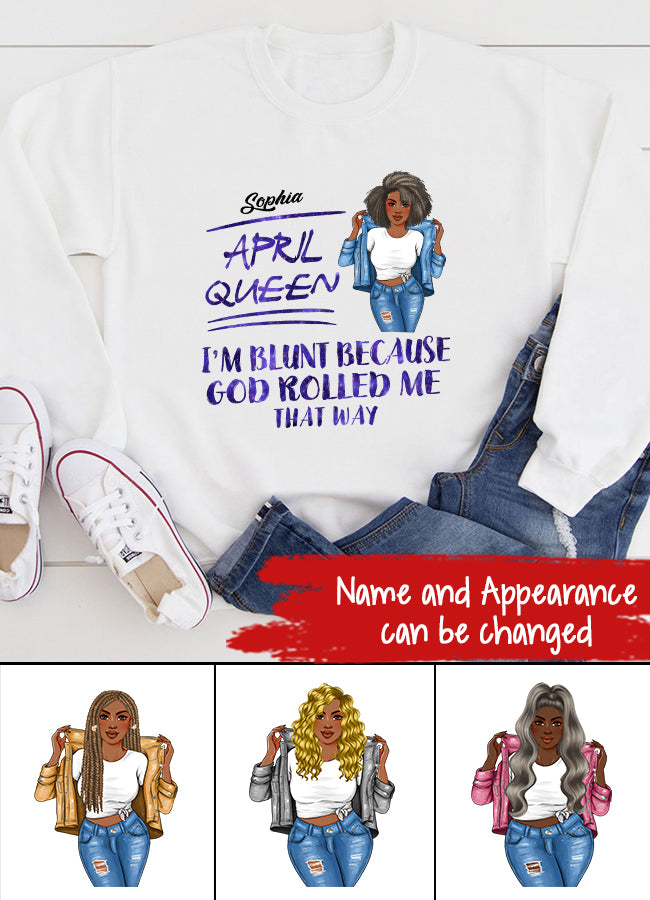 April Birthday Shirt, Custom Birthday Shirt, Queens Born In April, April Birthday Gifts, April shirts for Woman