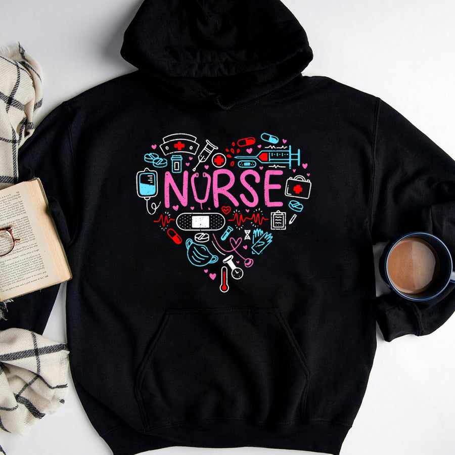 Nurse Shirt Love Nurse Cute Nurse ER Nurse RN Nurse CNA Nurse Life Scrub T-Shirt Nurses Week Gift