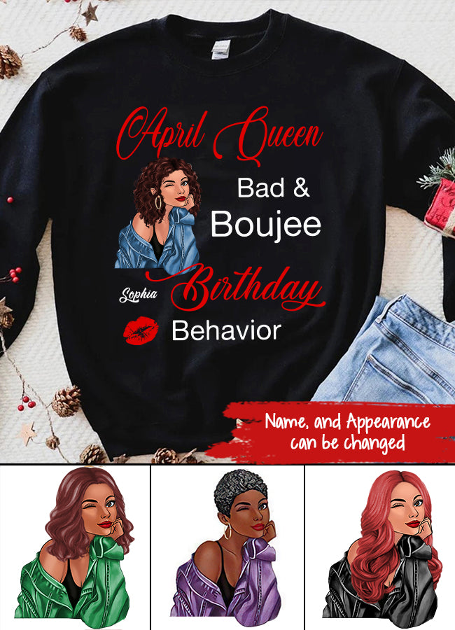 April Birthday Shirt, Custom Birthday Shirt, Queens Born In April, April Birthday Shirts For Woman, April Birthday Gifts