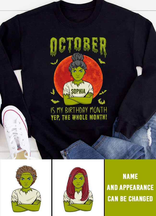 October Birthday Shirt, Custom Birthday Shirt, Queens Born In October, October Birthday Shirts For Woman, October Birthday Gifts