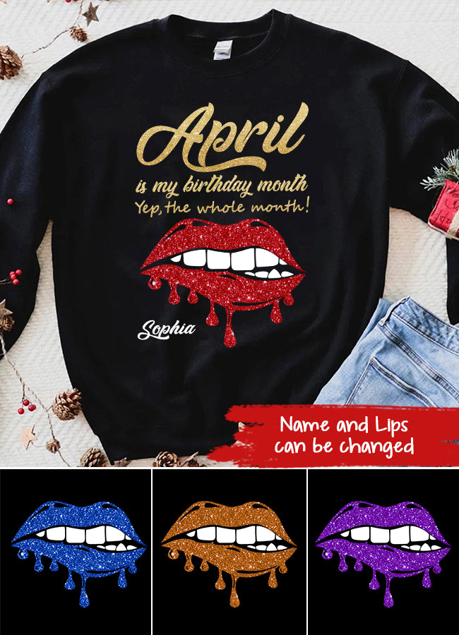 April Birthday Shirt, Custom Birthday Shirt, Queens Born In April, April Birthday Shirts For Woman, April Birthday Gifts, April Is My Birthday Month, Yep The Whole Month