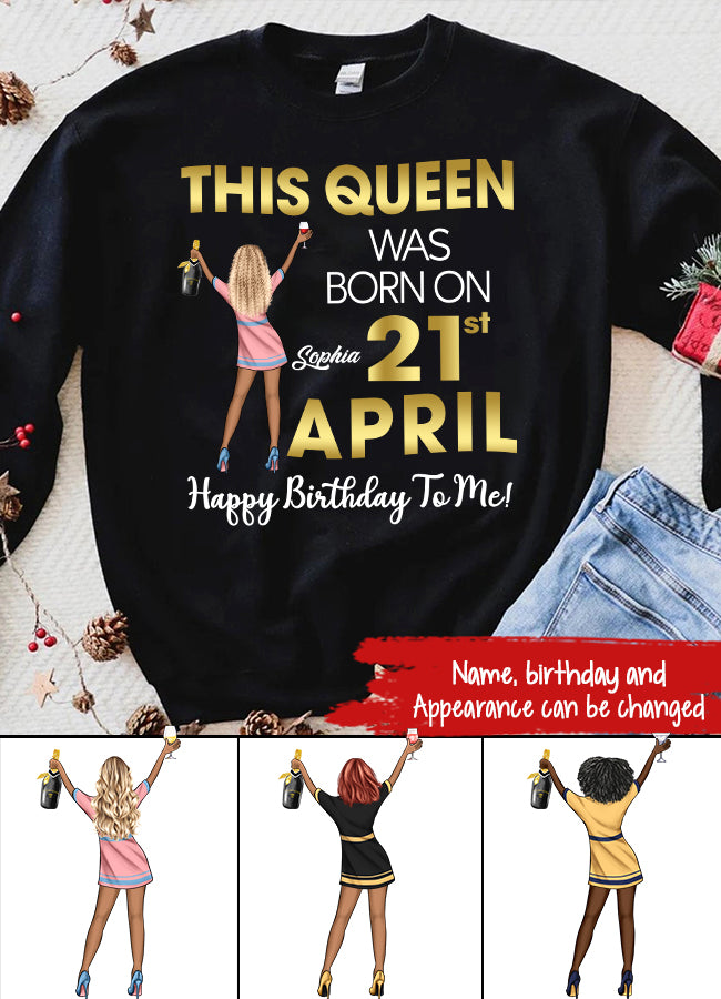 April Birthday Shirt, Custom Birthday Shirt, Queens Born In April, April Birthday Shirts For Woman, April Birthday Gifts