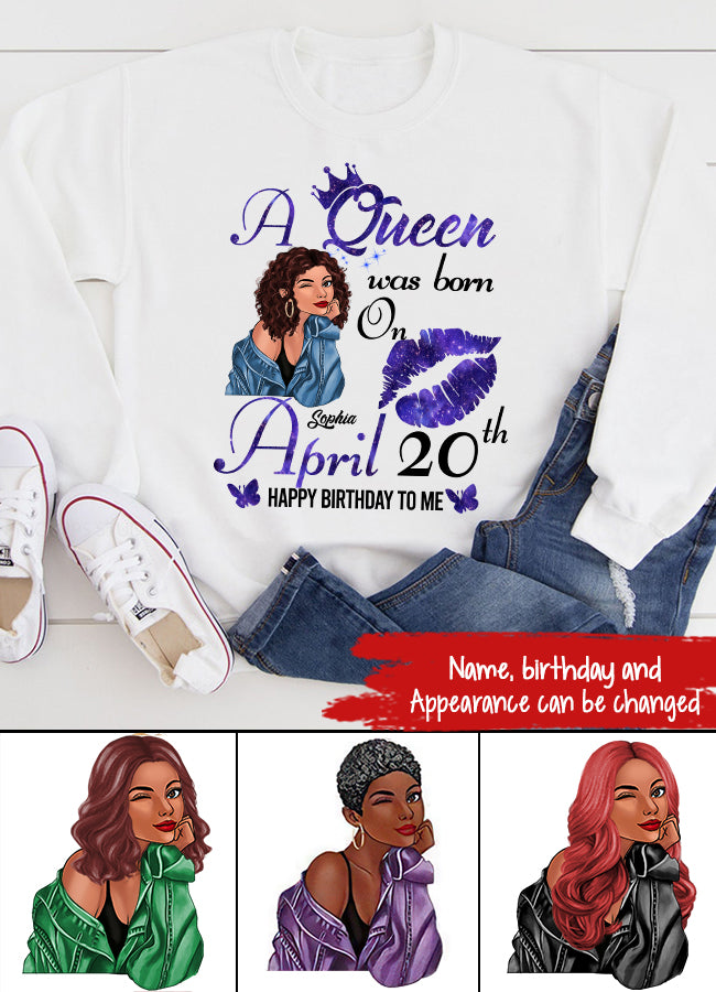 April Birthday Shirt, Custom Birthday Shirt, Queens Born In April, April Birthday Shirts For Woman, April Birthday Gifts