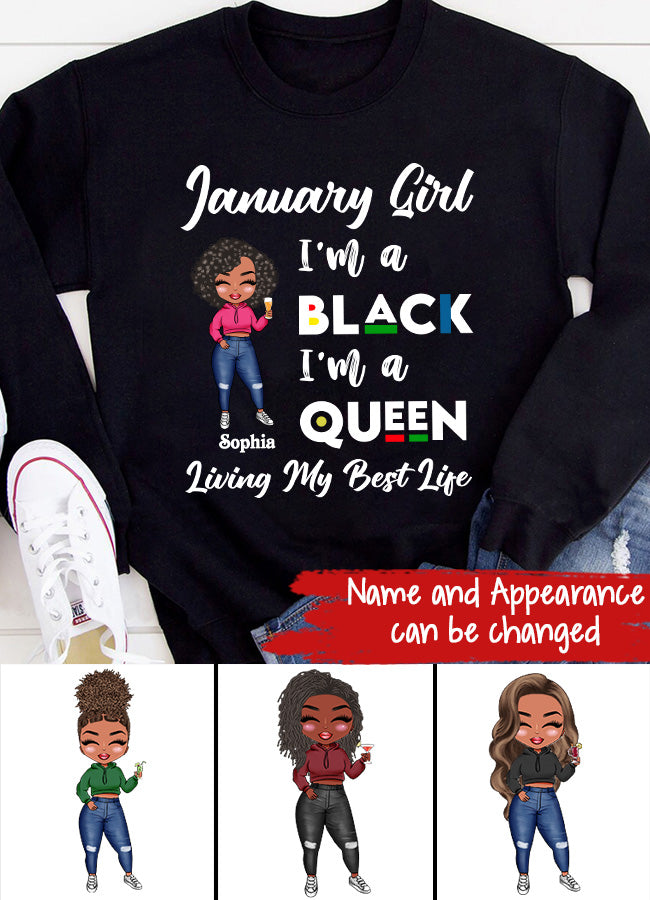 January Birthday Shirt, Custom Birthday Shirt, Queens Are Born In January, January Birthday Shirts For Woman, January Birthday Gifts