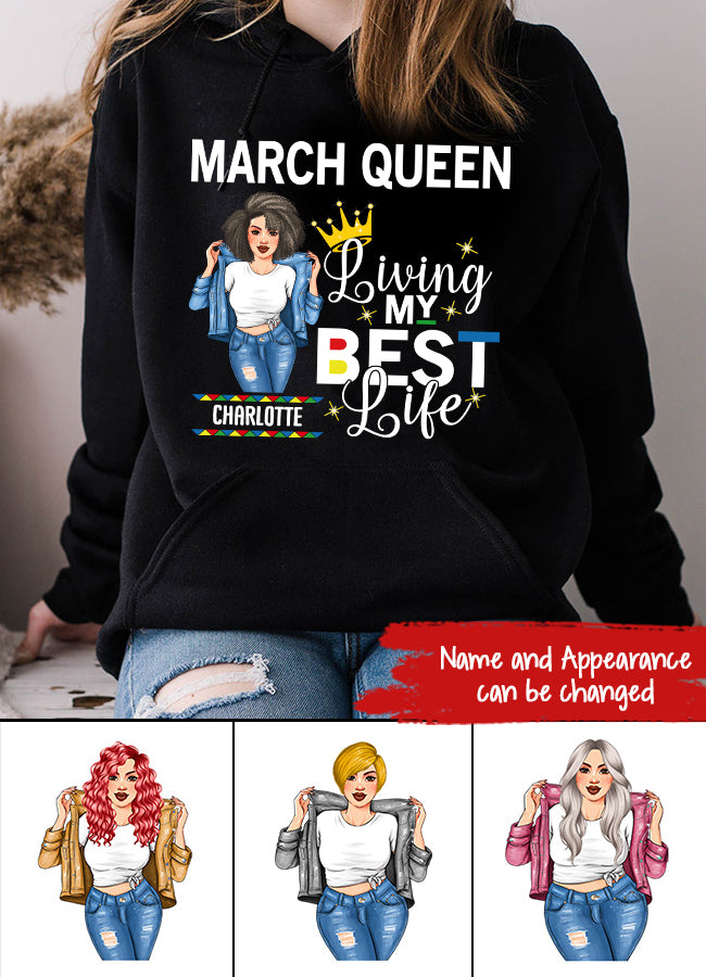 March Birthday Shirt, Custom Birthday Shirt, Queens Born In March, March Birthday Gifts, March shirts for Woman