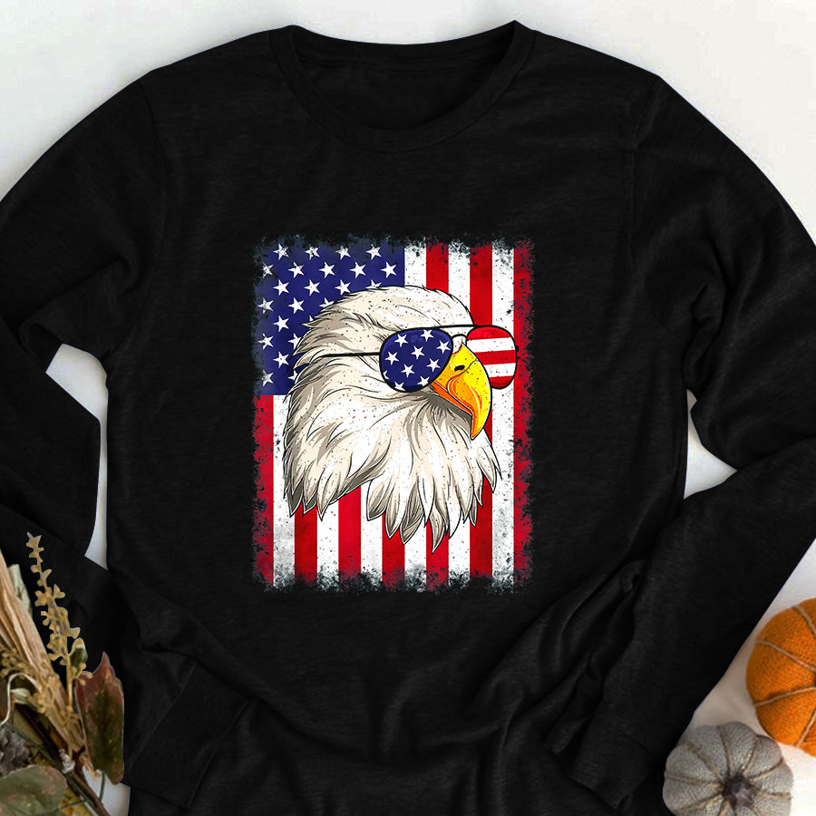 Independence Day Shirt Funny 4th Of July USA Flag American Patriotic Eagle T-Shirt