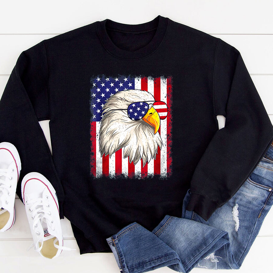 Independence Day Shirt Funny 4th Of July USA Flag American Patriotic Eagle T-Shirt