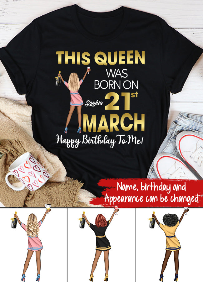 March Birthday Shirt, Custom Birthday Shirt, Queens Born In March, March Birthday Shirts For Woman, March Birthday Gifts