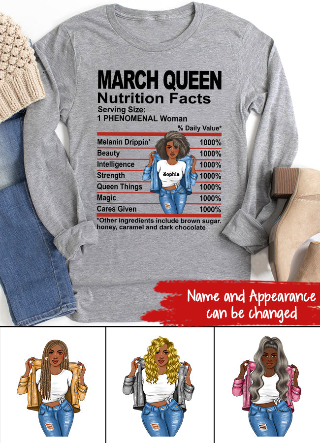March Birthday Shirt, Custom Birthday Shirt, Queens Born In March , March Birthday Shirts For Woman, March Birthday Gifts, March Is My Birthday Month, Yep The Whole Month