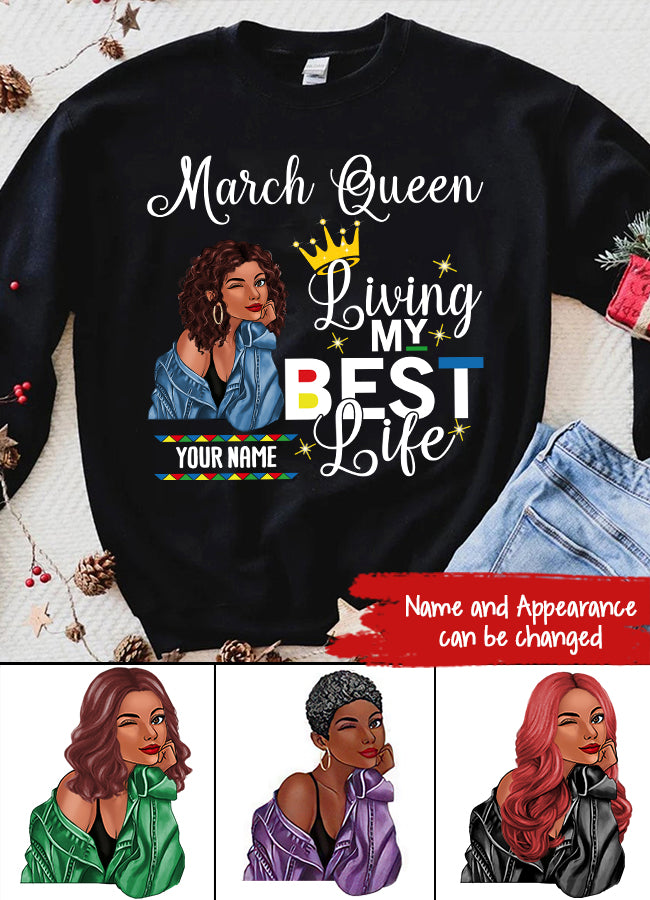 March Birthday Shirt, Custom Birthday Shirt, Queens Born In March, March Birthday Gifts, March shirts for Woman