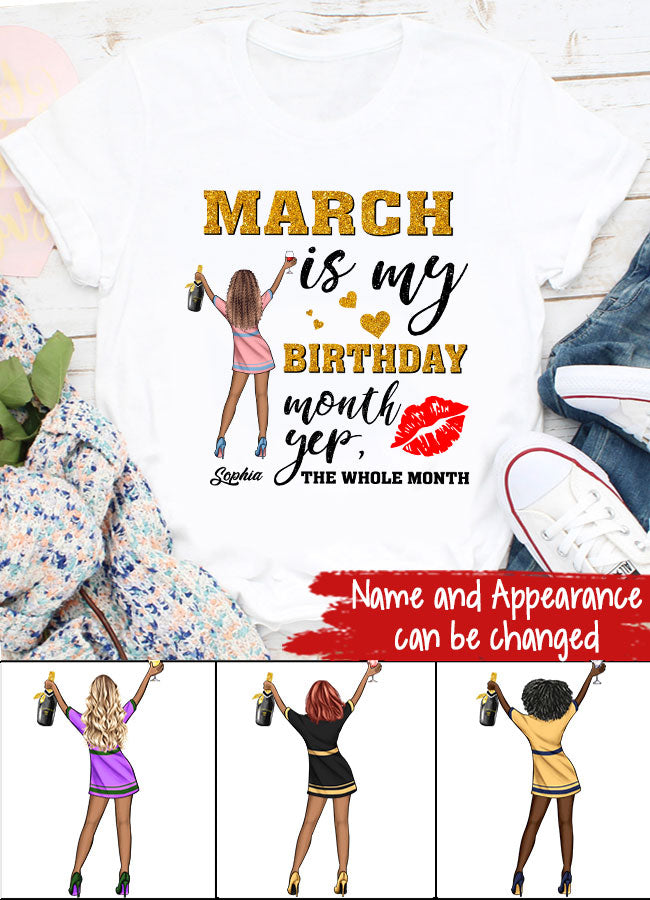 March Birthday Shirt, Custom Birthday Shirt, Queens are Born In March, March Birthday Shirts For Woman, March Birthday Gifts