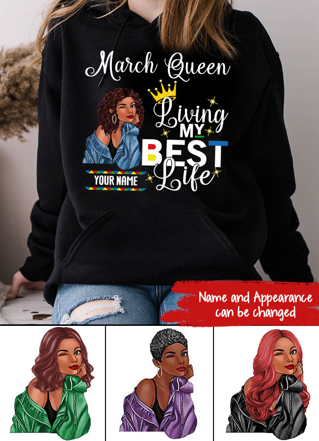 March Birthday Shirt, Custom Birthday Shirt, Queens Born In March, March Birthday Gifts, March shirts for Woman