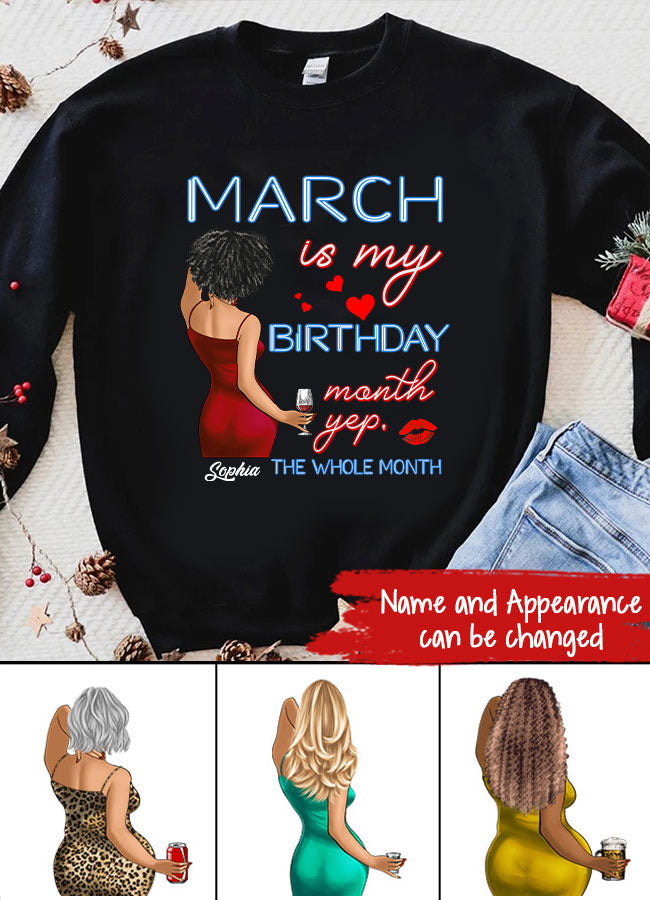 March Birthday Shirt, Custom Birthday Shirt, Queens was Born In March, March Birthday Shirts For Woman, March Birthday Gifts