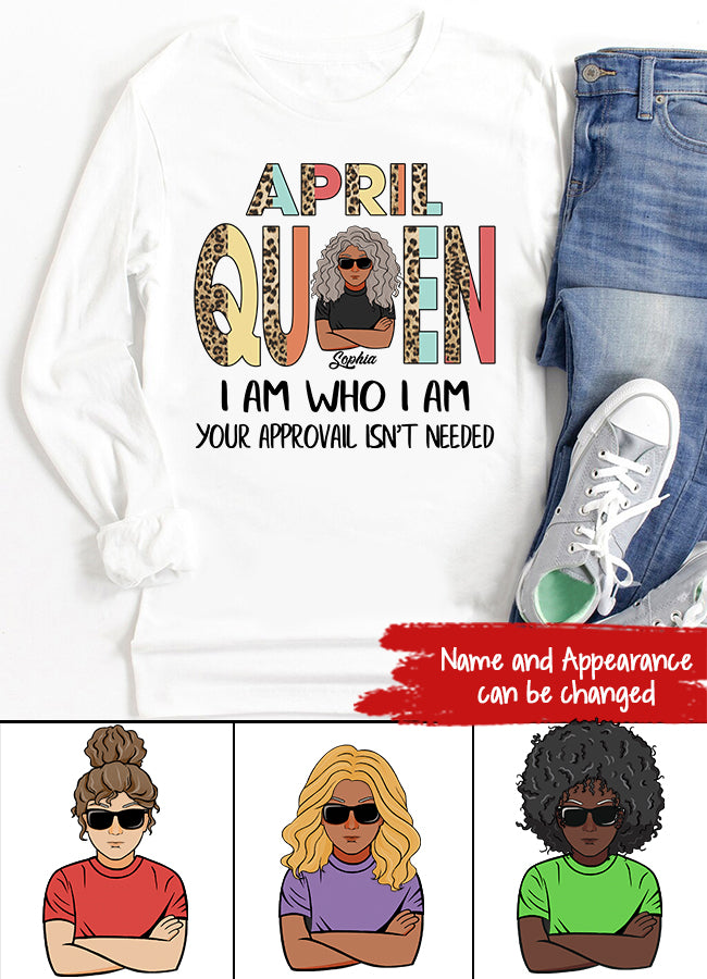 April Birthday Shirt, Custom Birthday Shirt, Queens Born In April, April Birthday Gifts, April shirts for Woman
