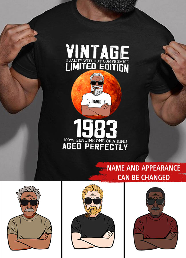Personalized Birthday T Shirt, Chapter 40, Fabulous Since 1983 40th Birthday Unique T Shirt For Man, Vintage Quality without compromise Limited edition 1983 100% genuine of a kind aged perfectly