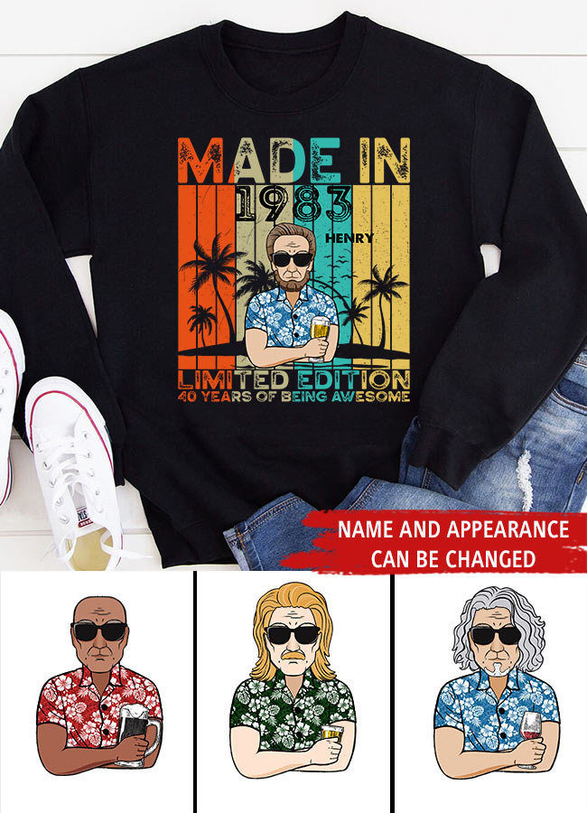 Personalized Birthday T Shirt, Chapter 40, Fabulous Since 1983 40th Birthday Unique T Shirt For Man, Made In 1983,  Limited Edition 40 Years Of Being Awesome