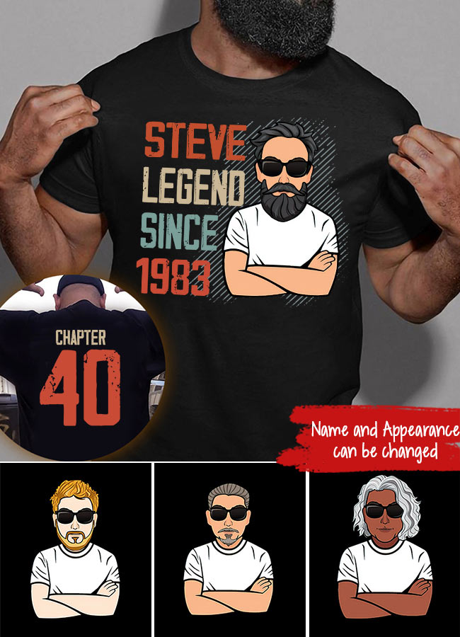 Chapter 40, Fabulous Since 1983 40th Birthday Unique T Shirt For Man, His Gifts For 40 Years Old, Turning 40 Birthday Cotton Shirt