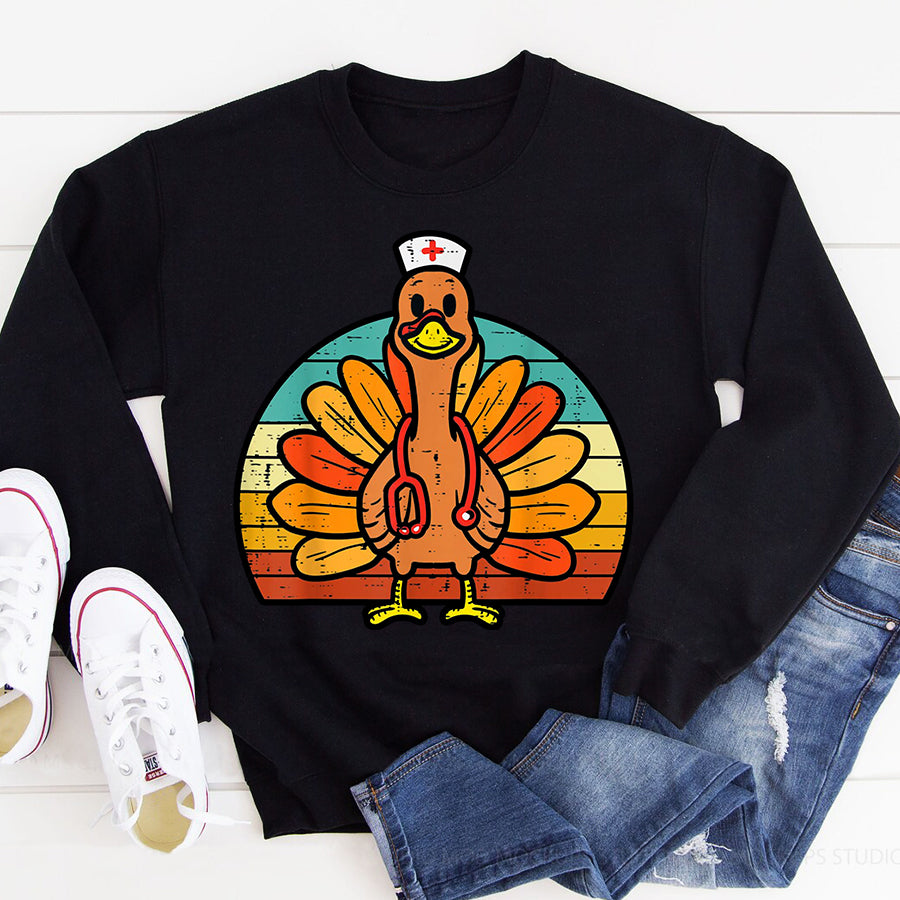 Thanksgiving Scrub Tops Women Turkey Nurse Holiday Nursing T Shirt ,Family Thanksgiving Shirt ,Funny Thanksgiving Gift For Women