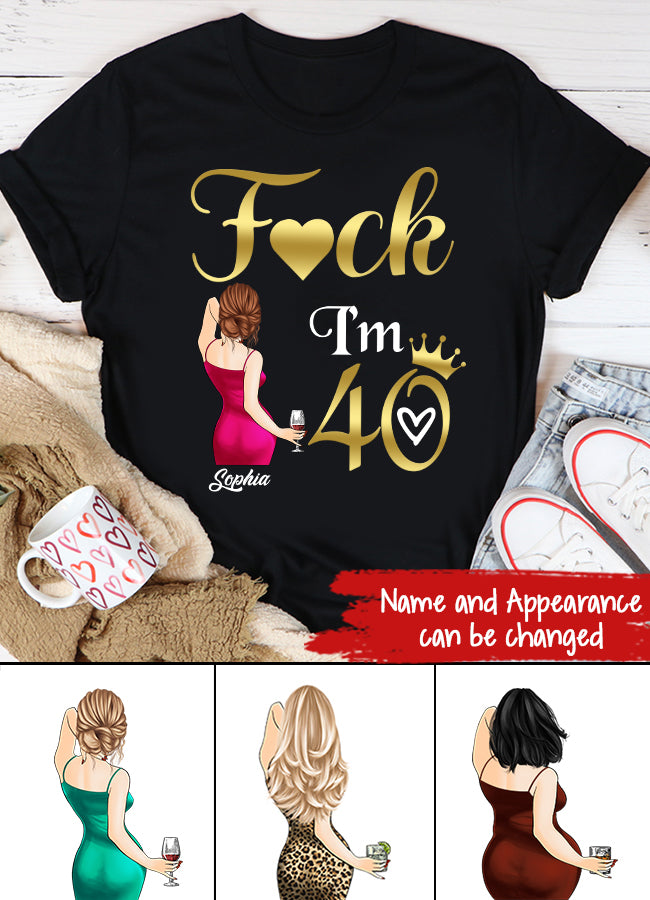 I&#39;m 40 - Vintage 1983 Shirt, Custom Birthday Shirt, 40th Birthday Unique Gifts For Woman, 40th Birthday Ideas, Turning 40 Years Old Cotton Shirt