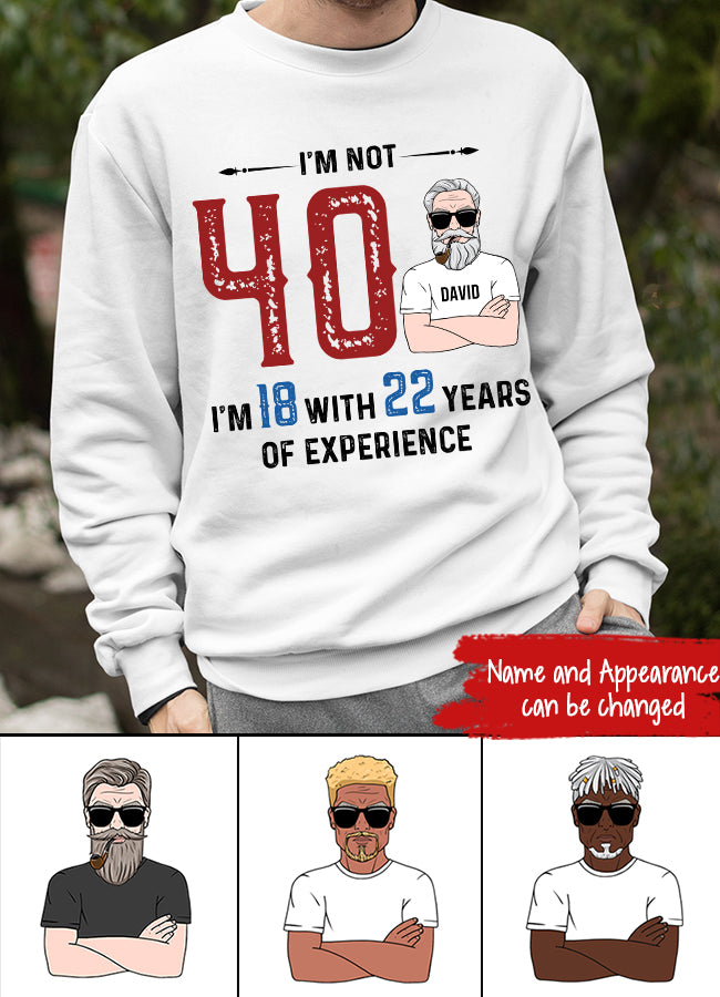 40th birthday shirts for men, Custom Birthday Shirts, Turning 40 Shirt, 40 And Fabulous Shirt, 40th Birthday Shirts For Him