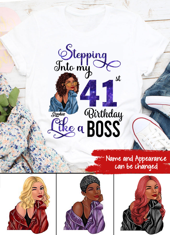 41st Birthday Shirts, Custom Birthday Shirts, Turning 41 Shirt, Gifts for Women Turning 41, 41 and Fabulous Shirt, 1984 Shirt, 41st Birthday Shirts for her, Stepping into my 41st Birthday Like a Boss