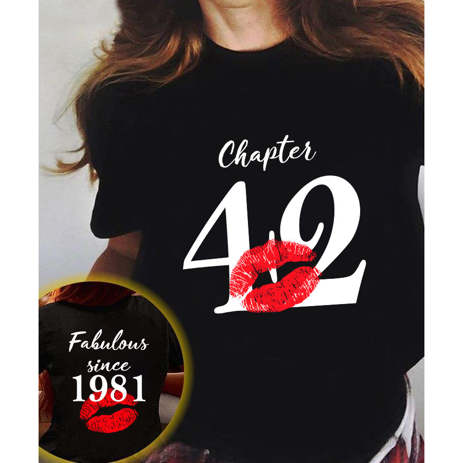 42nd Birthday Gifts Ideas 42nd Birthday Shirt For Her Back In 1981 Turning 42 Shirts 42nd Birthday T Shirts For Woman