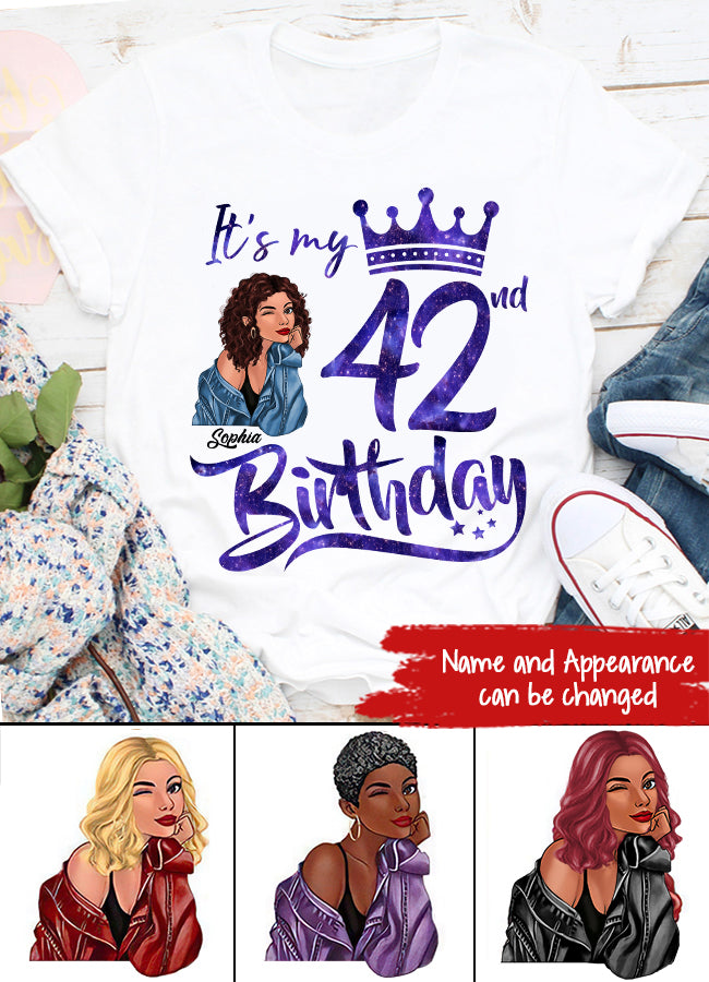 42th Birthday Shirts, Custom Birthday Shirts, Turning 42 Shirt, Gifts For Women Turning 42, 42 And Fabulous Shirt, 1980 Shirt, 42th Birthday Shirts For Her, It&#39;s my 42 Birthday