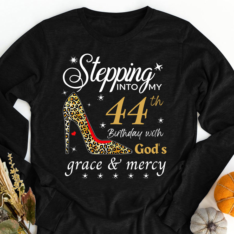 Stepping In To My 44th , Fabulous Since 1978 44th Birthday Unique T Shirt For Woman, Her Gifts For 44 Years Old , Turning 44 Birthday Cotton Shirt