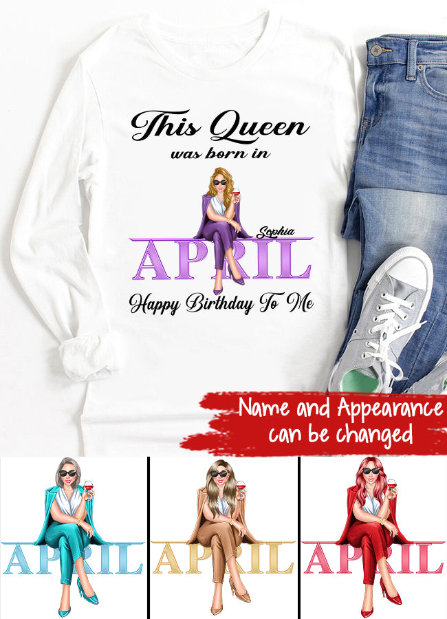 April Birthday Shirt, Custom Birthday Shirt, April Birthday Shirts For Woman, 	April Birthday Gifts