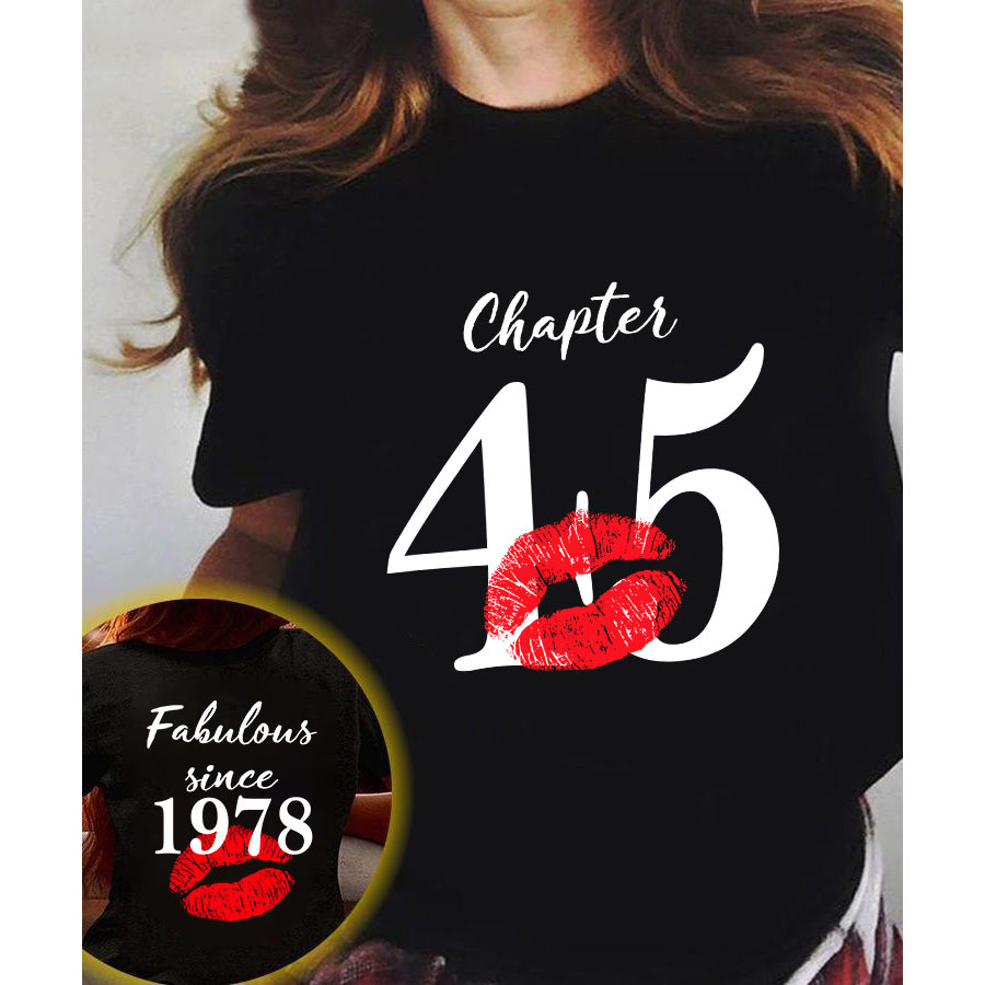 45th Birthday Gifts Ideas 45th Birthday Shirt For Her Back In 1978 Turning 45 Shirts 45th Birthday T Shirts For Woman
