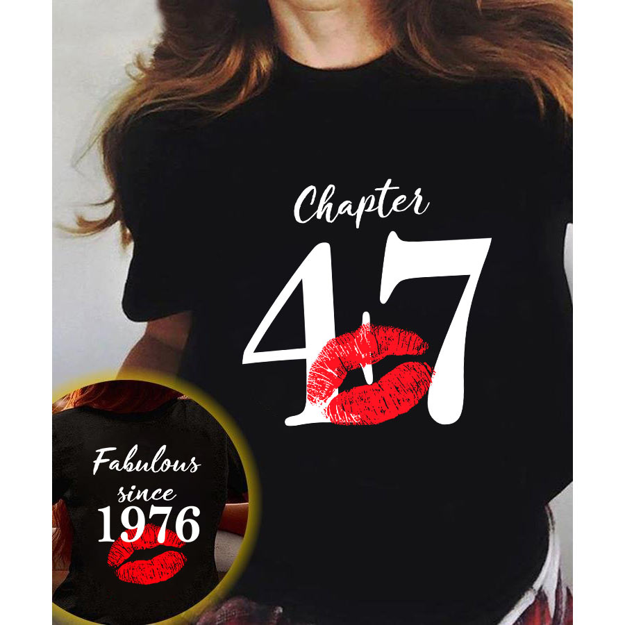 47th Birthday Gifts Ideas 47th Birthday Shirt For Her Back In 1976 Turning 47 Shirts 47th Birthday T Shirts For Woman