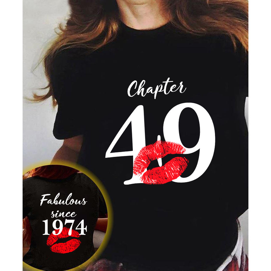 49th Birthday Gifts Ideas 49th Birthday Shirt For Her Back In 1974 Turning 49 Shirts 49th Birthday T Shirts For Woman