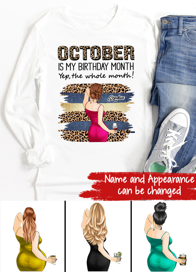 October Birthday Shirt, Custom Birthday Shirt, Queens are Born In October, October Birthday Shirts For Woman, October Birthday Gifts