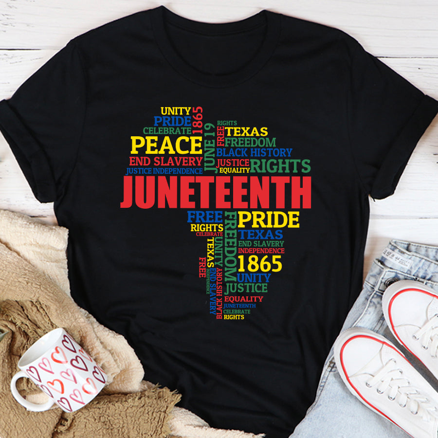 Juneteenth Shirt Juneteenth Flag 1865 June 19th Black African Pride Men Women T-Shirt