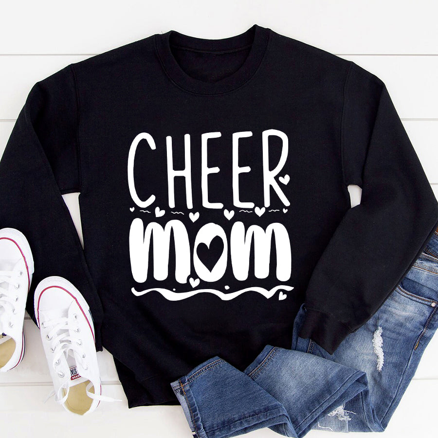 Cheer Mom Shirt Womens Funny Cheerleading Mom Cheer Mom T-Shirt Mothers Day Shirts for Women