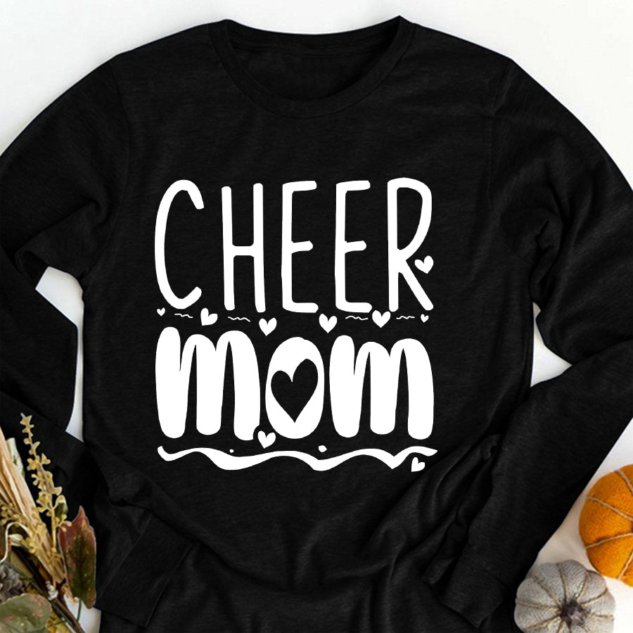 Cheer Mom Shirt Womens Funny Cheerleading Mom Cheer Mom T-Shirt Mothers Day Shirts for Women