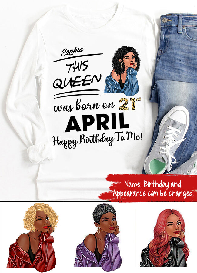 April Birthday Shirt, Custom Birthday Shirt, Queens Born In April, April Birthday Gifts, April shirts for Woman