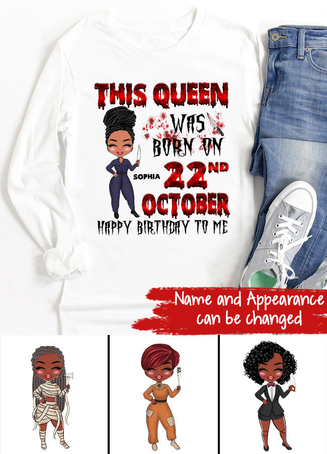 October Birthday Shirt, Custom Birthday Shirt, Queens are Born In October, October Birthday Shirts For Woman, October Birthday Gifts