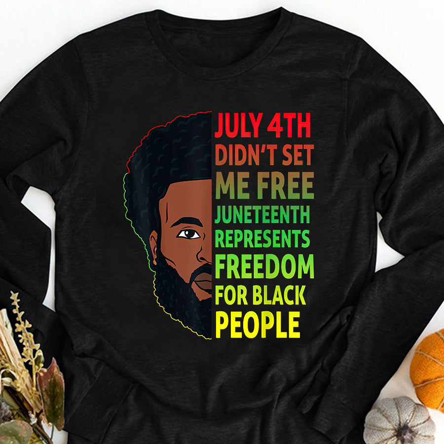 Juneteenth Shirt Mens Juneteenth Black King African American Freedom Men T-Shirt