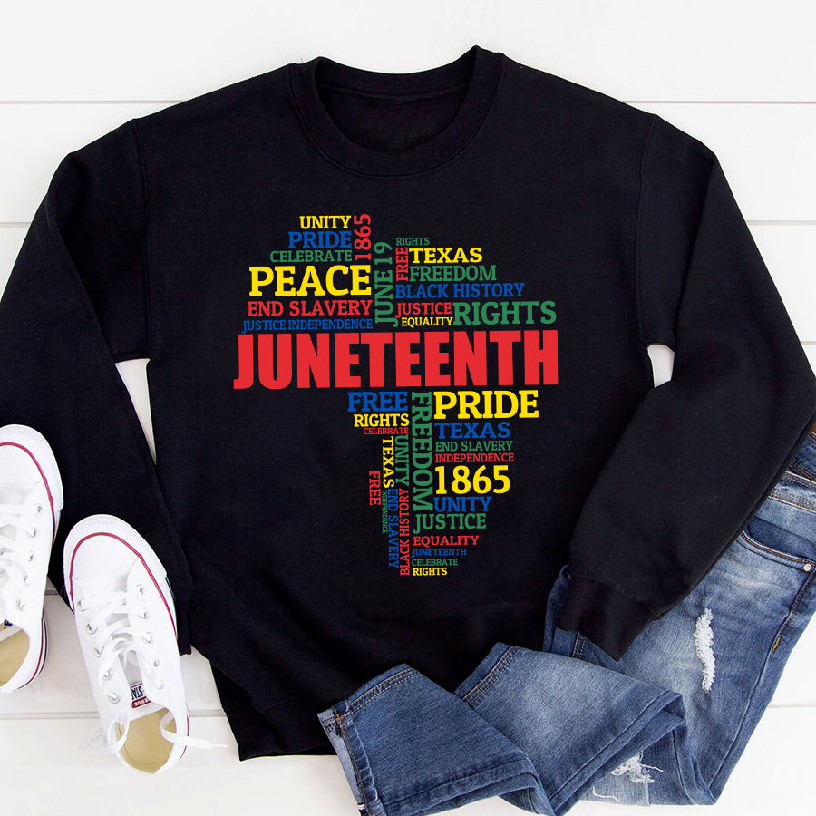 Juneteenth Shirt Juneteenth Flag 1865 June 19th Black African Pride Men Women T-Shirt