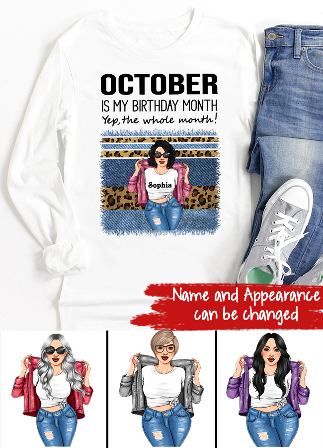 October Birthday Shirt, Custom Birthday Shirt, Queens are Born In October, October Birthday Shirts For Woman, October Birthday Gifts