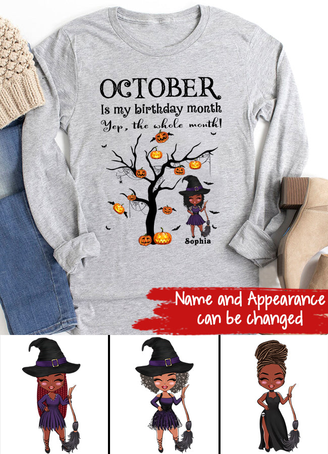 October Birthday Shirt, Custom Birthday Shirt, Queens are Born In October, October Birthday Shirts For Woman, October Birthday Gifts, Personalized Halloween, Custom halloween shirts, Personalized Halloween Gifts