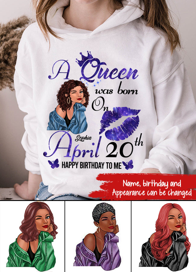 April Birthday Shirt, Custom Birthday Shirt, Queens Born In April, April Birthday Shirts For Woman, April Birthday Gifts