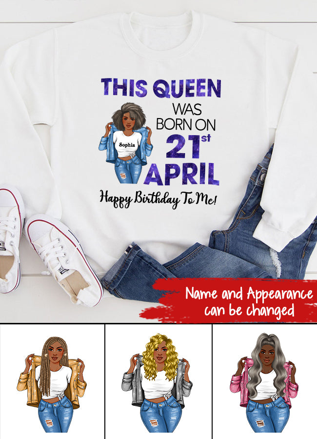 April Birthday Shirt, Custom Birthday Shirt, Queens Born In April, April Birthday Gifts, April shirts for Woman