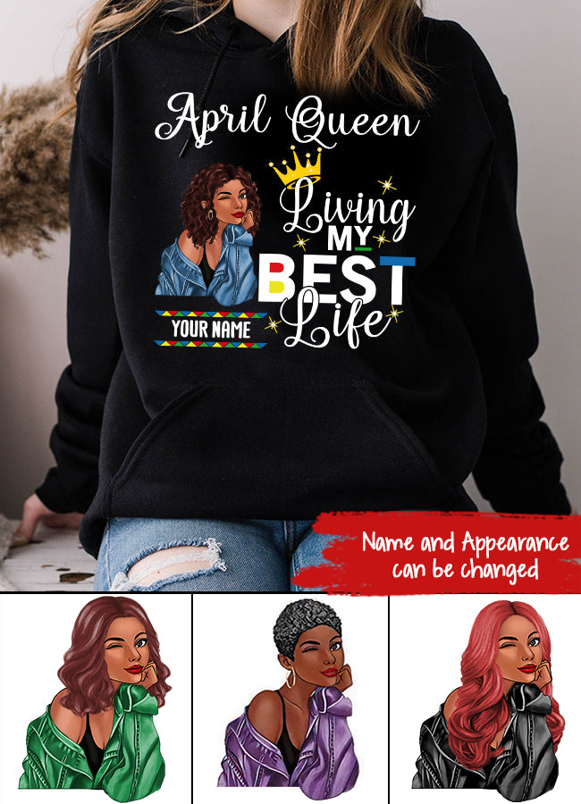 April Birthday Shirt, Custom Birthday Shirt, Queens Born In April, April Birthday Gifts, April shirts for Woman